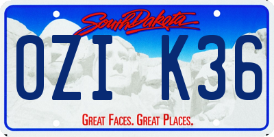 SD license plate 0ZIK36