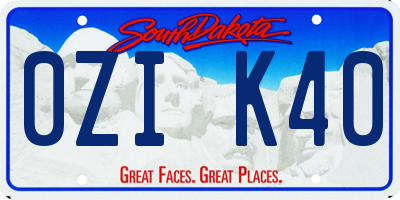 SD license plate 0ZIK40