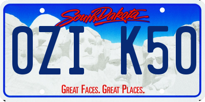 SD license plate 0ZIK50