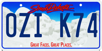 SD license plate 0ZIK74