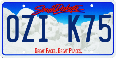 SD license plate 0ZIK75