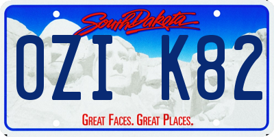 SD license plate 0ZIK82