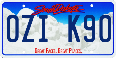 SD license plate 0ZIK90