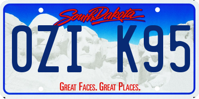 SD license plate 0ZIK95