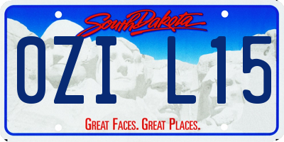 SD license plate 0ZIL15