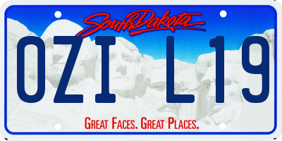 SD license plate 0ZIL19