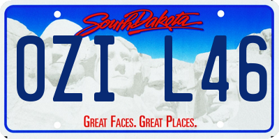SD license plate 0ZIL46