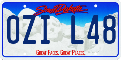 SD license plate 0ZIL48
