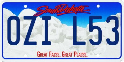 SD license plate 0ZIL53