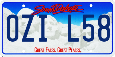 SD license plate 0ZIL58