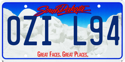 SD license plate 0ZIL94