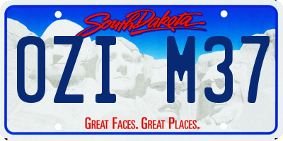 SD license plate 0ZIM37