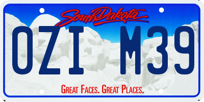 SD license plate 0ZIM39