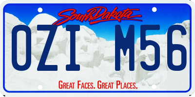 SD license plate 0ZIM56