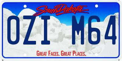 SD license plate 0ZIM64