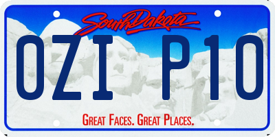 SD license plate 0ZIP10