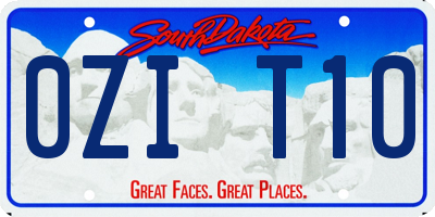 SD license plate 0ZIT10