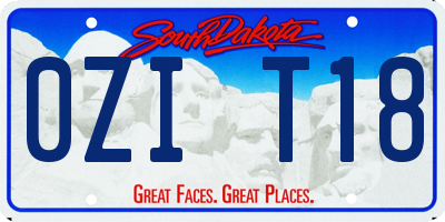 SD license plate 0ZIT18