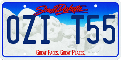 SD license plate 0ZIT55