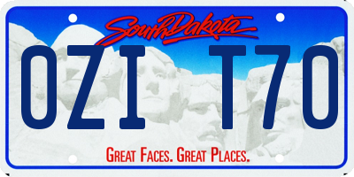 SD license plate 0ZIT70