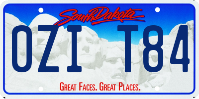 SD license plate 0ZIT84