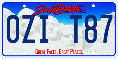 SD license plate 0ZIT87