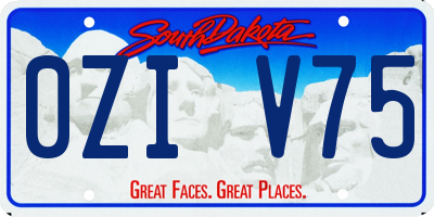 SD license plate 0ZIV75