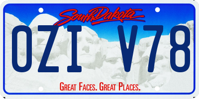 SD license plate 0ZIV78