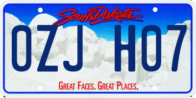 SD license plate 0ZJH07