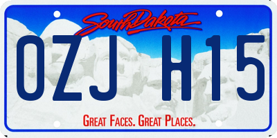 SD license plate 0ZJH15