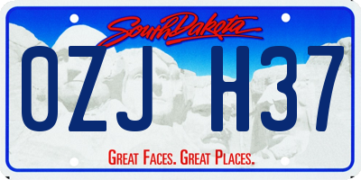 SD license plate 0ZJH37