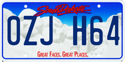 SD license plate 0ZJH64