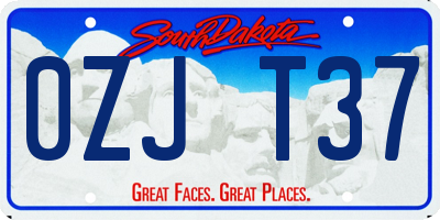 SD license plate 0ZJT37