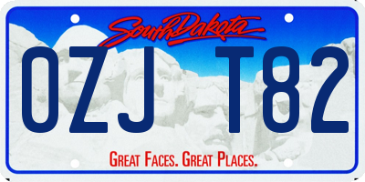 SD license plate 0ZJT82