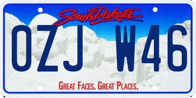 SD license plate 0ZJW46