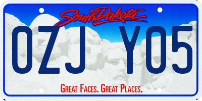 SD license plate 0ZJY05