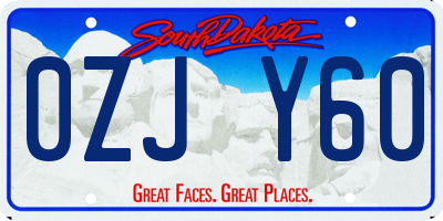 SD license plate 0ZJY60