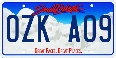 SD license plate 0ZKA09