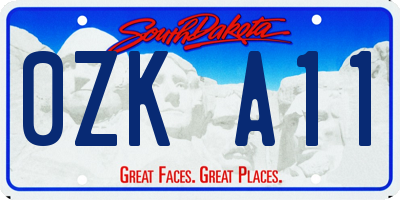 SD license plate 0ZKA11