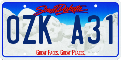 SD license plate 0ZKA31