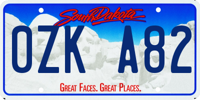 SD license plate 0ZKA82