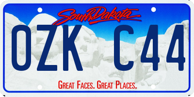 SD license plate 0ZKC44
