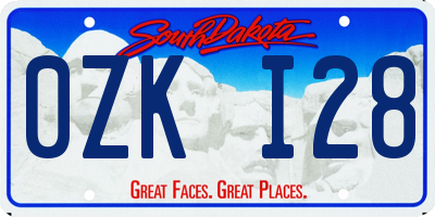 SD license plate 0ZKI28