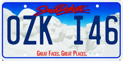 SD license plate 0ZKI46