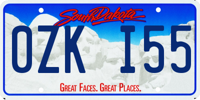 SD license plate 0ZKI55