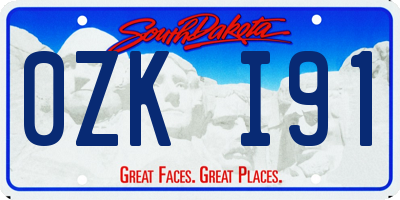SD license plate 0ZKI91
