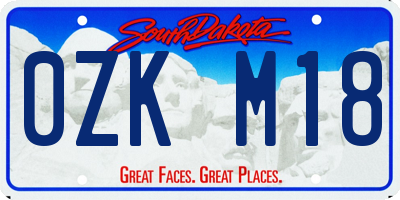SD license plate 0ZKM18