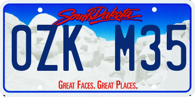 SD license plate 0ZKM35