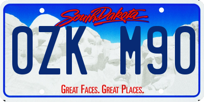 SD license plate 0ZKM90