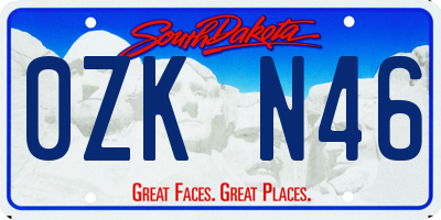 SD license plate 0ZKN46